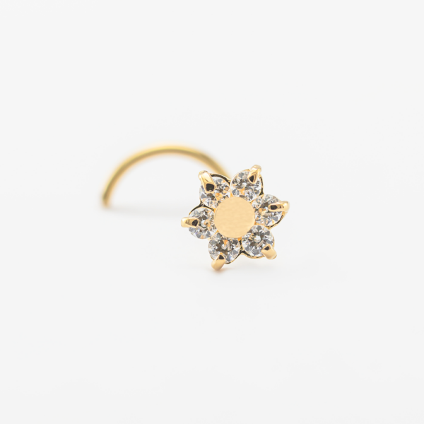 Piercing nez en or Notre Sélection - Flower Nose Stud