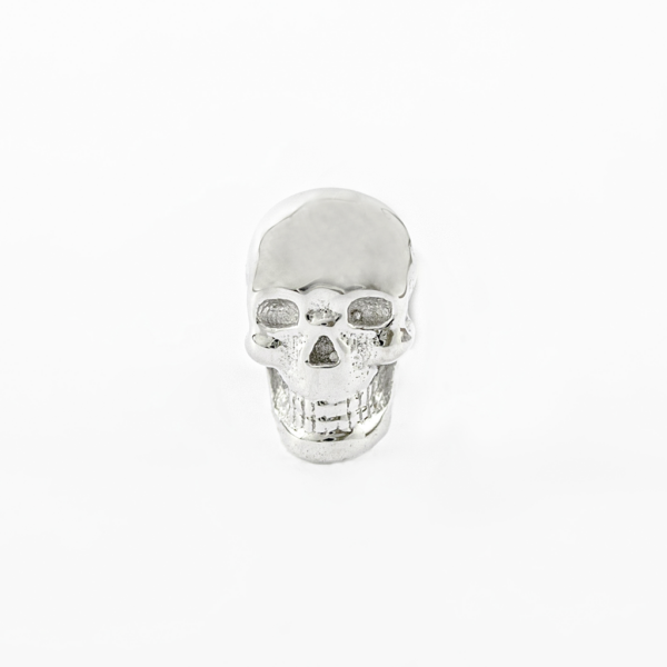 Piercing oreille or blanc BVLA - Skull