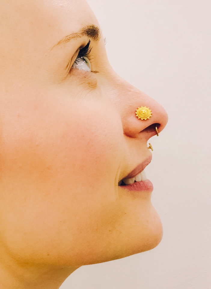 Bijoux piercing nez en or jaune 18 carats - Steelbox Montpellier